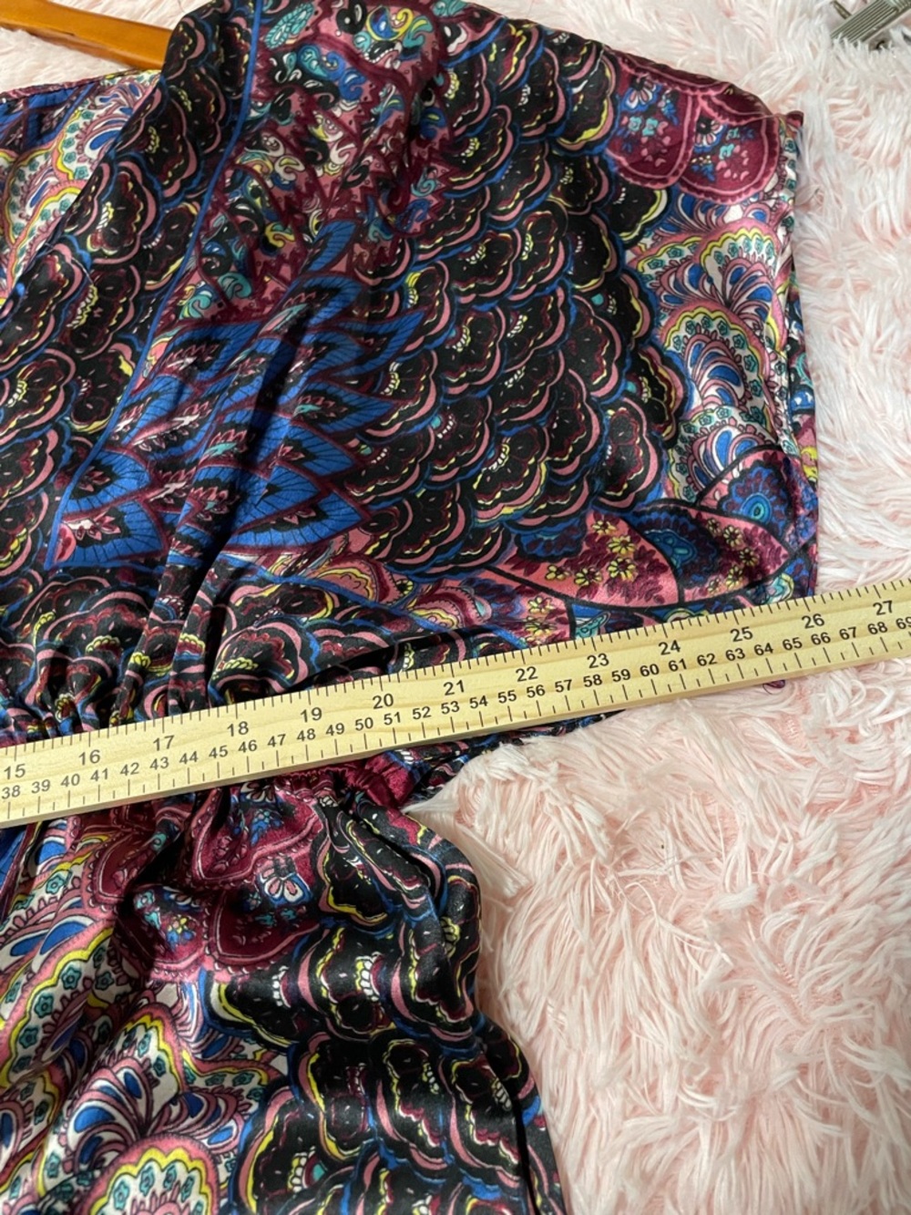 Pinky Multicolor Paisley V-Neck Tunic - Purple, Blue, Pink - Picture 4 of 5